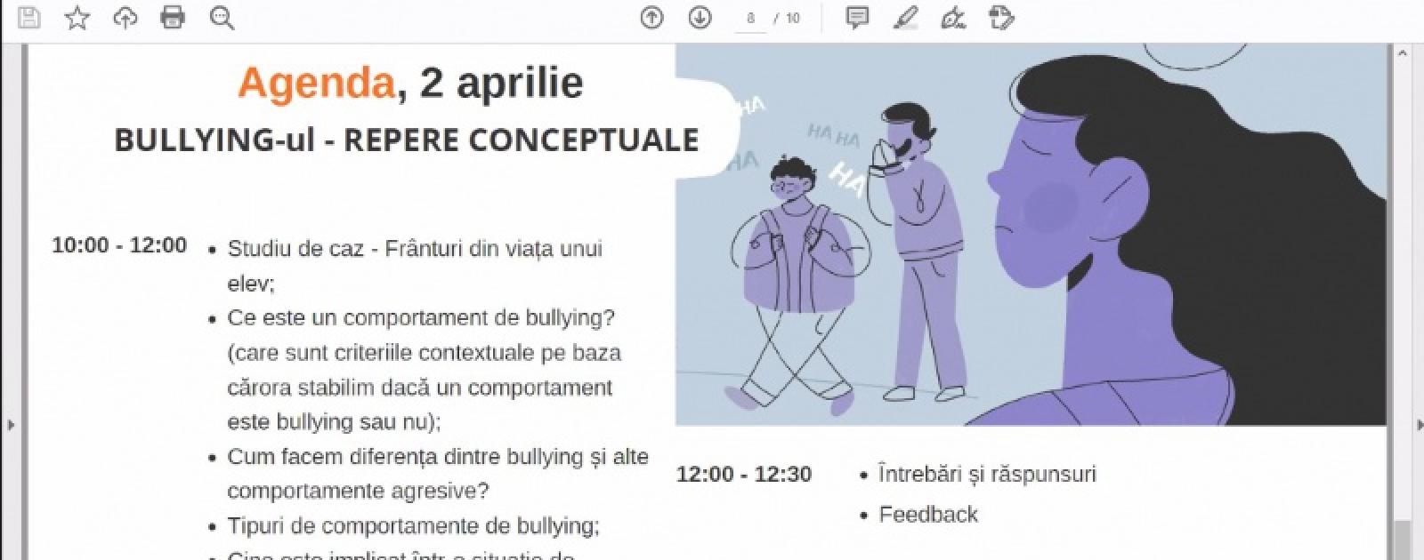 Peste 100 de profesioniști din țară în protecția copilului și-au consolidat cunoștințele de prevenire și combatere a bullying-ului